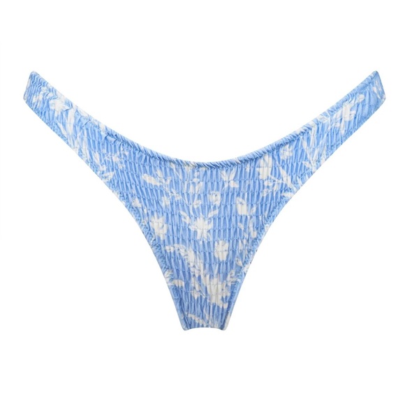 Triangl Inesa Marina Blue Floral Normal Bikini Bottoms Size Small - Picture 2 of 5